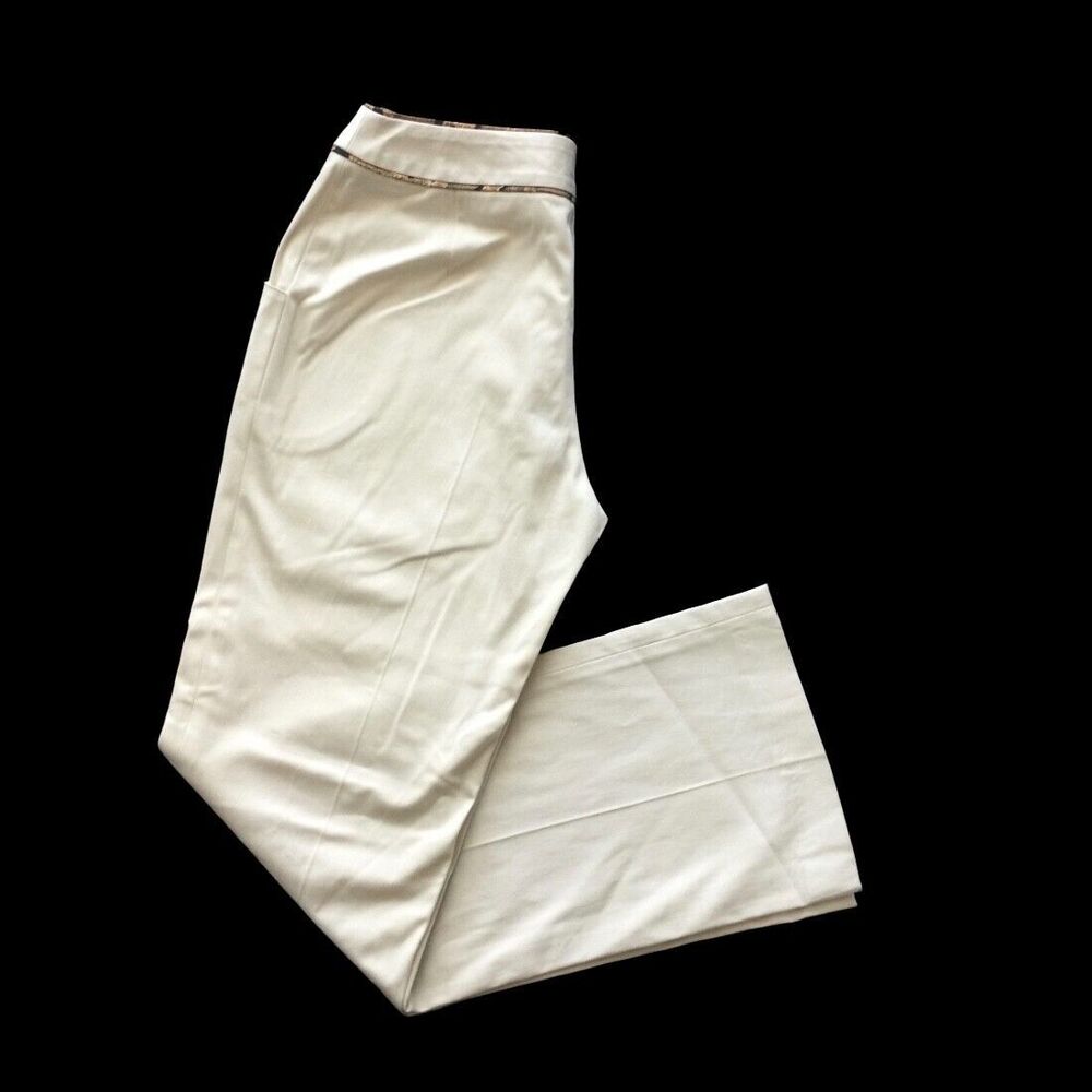 Vintage 90s-Y2K Roth LeCover Womens Pants Size 4 Flat-Front Career Slacks Beige